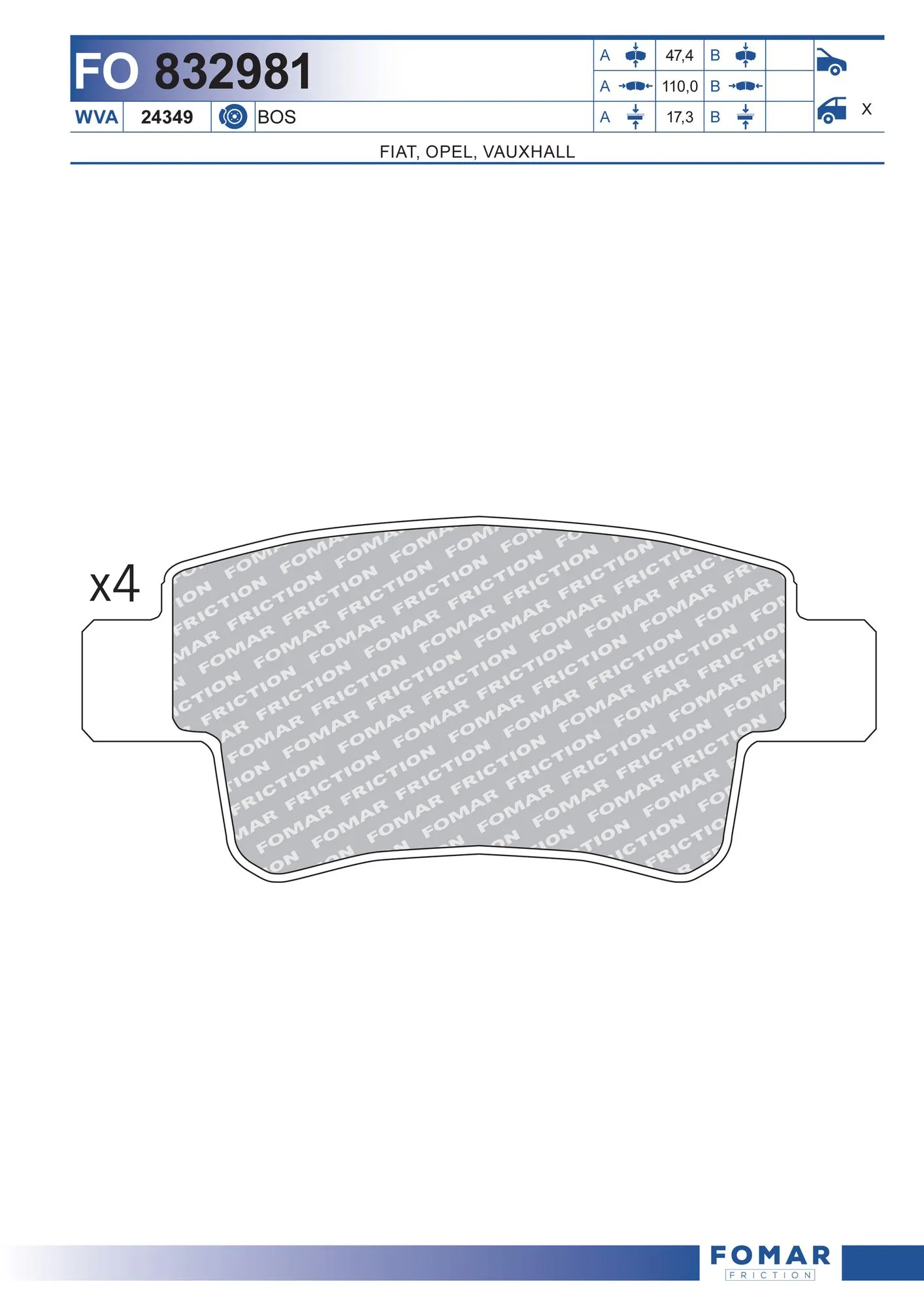 Brake Pad Set, disc brake